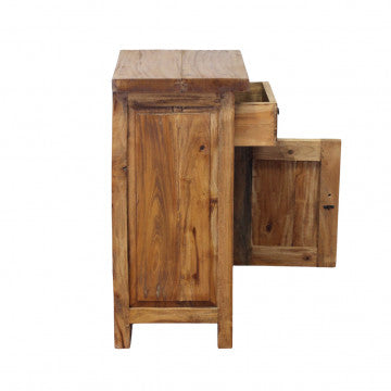 Mobiletto in legno riciclato 43x33x70 cm colore marrone