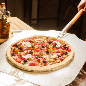 Forno per pizza in acciaio verniciato nero con finestra in acciaio