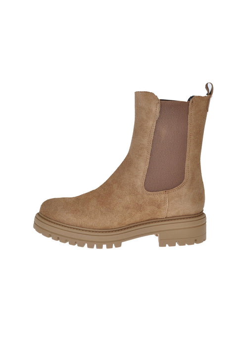 Francesco Brunelli Beatles Asia Camoscio Scarpe Donna Chiusura Elastici Laterali Imbottito In Pelle Tacco 4 cm