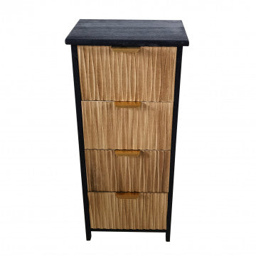 Mobiletto in legno con 4 cassetti, 34x25x77 cm