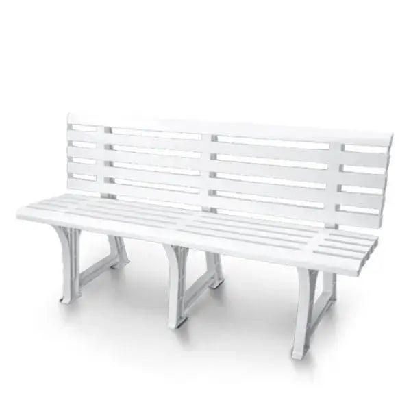 Panchina da giardino "isotta" bianca 3 posti Panchine da giardino DIMAPLAST   