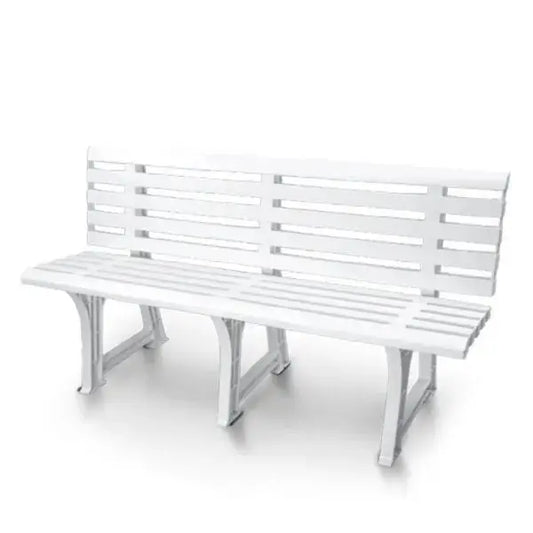 Panchina da giardino "isotta" bianca 3 posti Panchine da giardino DIMAPLAST   