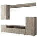 Parete Soggiorno Bridge Rovere Chiaro, Dimensioni: cm 207 x 34 x 170 h Pareti Attrezzate Hobby Shop Solution   