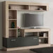 Parete Soggiorno Leonard Antracite e Quercia Chiaro - Dimensioni: cm 170 x 42 x 170 h Pareti Attrezzate Hobby Shop Solution   