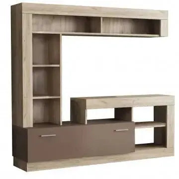 Parete Soggiorno Leonard Rovere e Taupe - Dimensioni: cm 170 x 42 x 170 h Pareti Attrezzate Hobby Shop Solution   