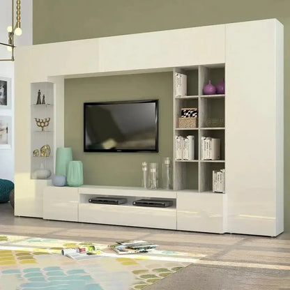 Parete Soggiorno Egypt: Bianco Lucido - Cemento Mobili Italy Web forniture   