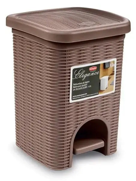 Pattumiera bagno elegange da 6 litri Pattumiera STEFANPLAST TORTORA  