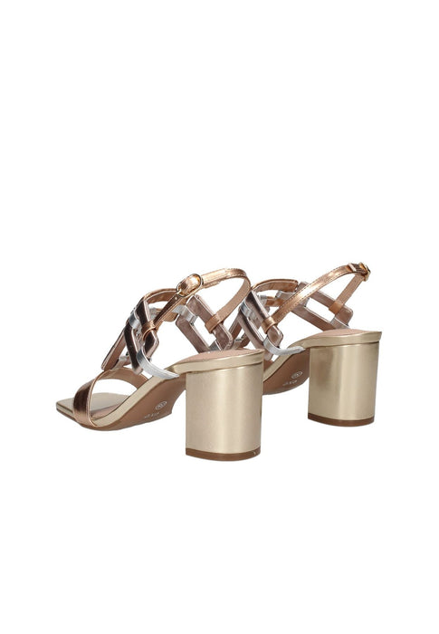 Sandalo Donna Como 812 EXE In Ecopelle Con Chiusura A Cinturino Sottopiede In Pelle Imbottito Fondo In Gomma Tacco 8 Cm