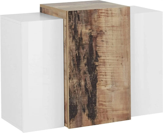 Pensile Moderno Bianco Lucido - Acero: Coro Pensili Italy Web forniture   