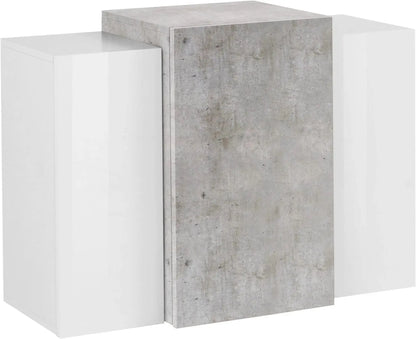 Pensile Moderno Bianco Lucido in Cemento CORO Pensili Italy Web forniture   