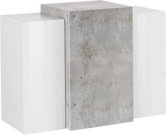 Pensile Moderno Bianco Lucido in Cemento CORO Pensili Italy Web forniture   