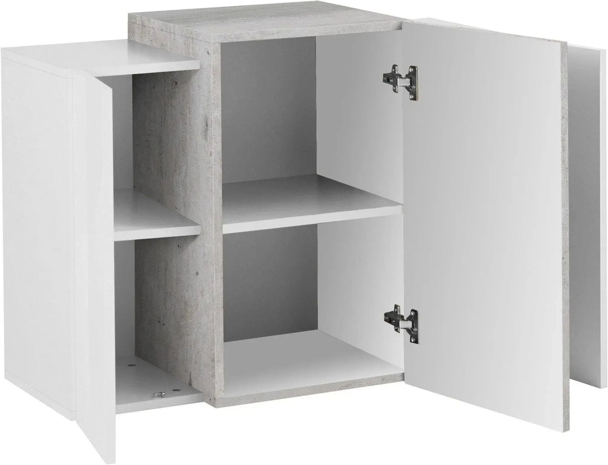 Pensile Moderno Bianco Lucido in Cemento CORO Pensili Italy Web forniture   