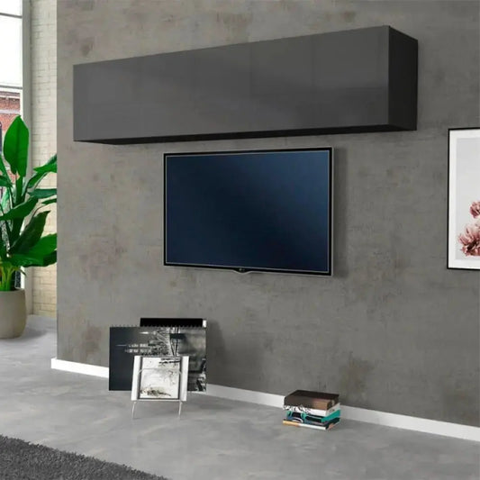 Pensile Maruska Vasistas 1 Anta Antracite Opaco 180x30x40 cm: un'elegante soluzione di stoccaggio Pensili Italy Web forniture   