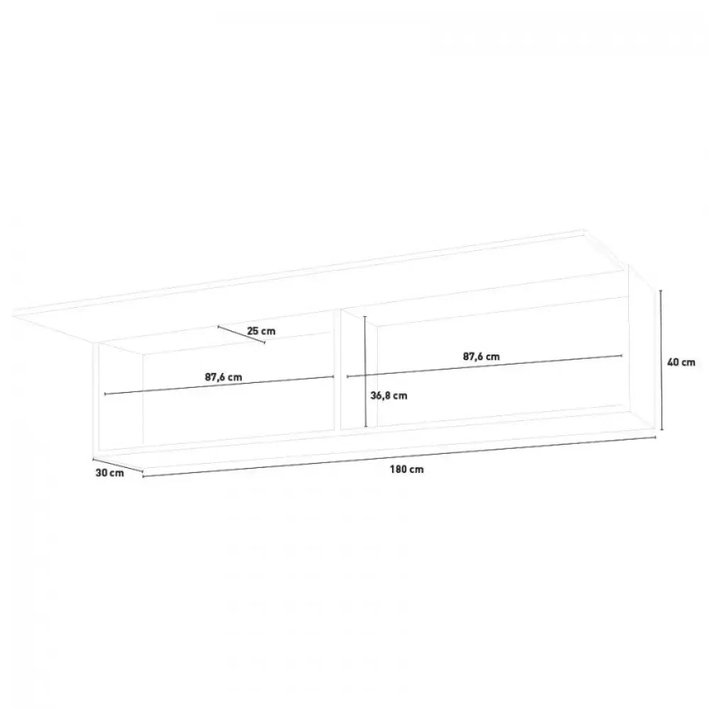 Pensile Maruska Vasistas 1 Anta Antracite Opaco 180x30x40 cm: un'elegante soluzione di stoccaggio Pensili Italy Web forniture   
