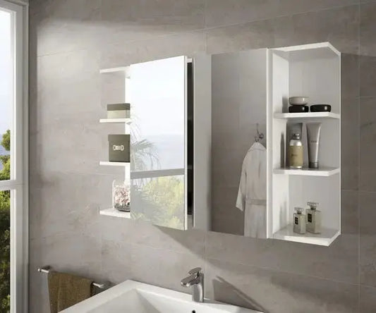 Pensile Angolare con Ripiani Bianco cm.20x21x65h Set di mobili per bagno FORES   