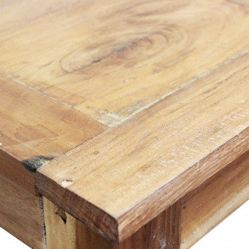 Tavolo in legno riciclato 200x100x77 cm colore marrone