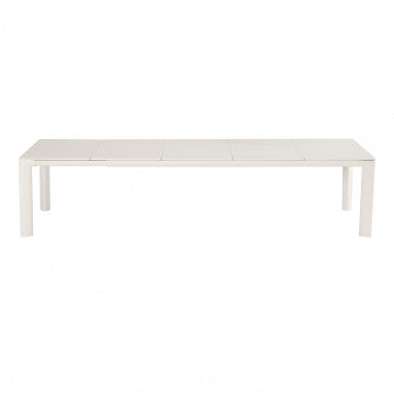 Tavolo alluminio verniciato grigio 263-395x110 cm, altezza 75 cm