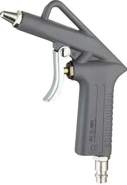 Pistola soffiaggio canna corta Hobby Shop Solution in plastica grigia con attacco rapido EU, ideale per aria compressa e utensili pneumatici