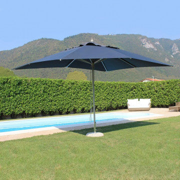 Ombrellone Andromeda rettangolare 3x4 m poliestere grigio alluminio