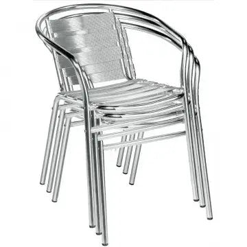 Poltrona Bar Impilabile 1,2: Alluminio, Ø 25x1,2 mm, cm 56x55x74 Sedie da giardino Hobby Shop Solution   