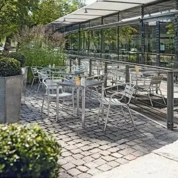 Poltrona Bar Impilabile 1,2: Alluminio, Ø 25x1,2 mm, cm 56x55x74 Sedie da giardino Hobby Shop Solution   