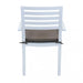 Poltrona da giardino in alluminio bianco con cuscino taupe (Dimensioni: 46x62x84 cm) Sedie da giardino Hobby Shop Solution   