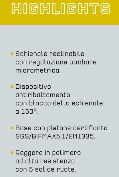 Poltrona ufficio Sparco Icon nera Sedie da ufficio Hobby Shop Solution   