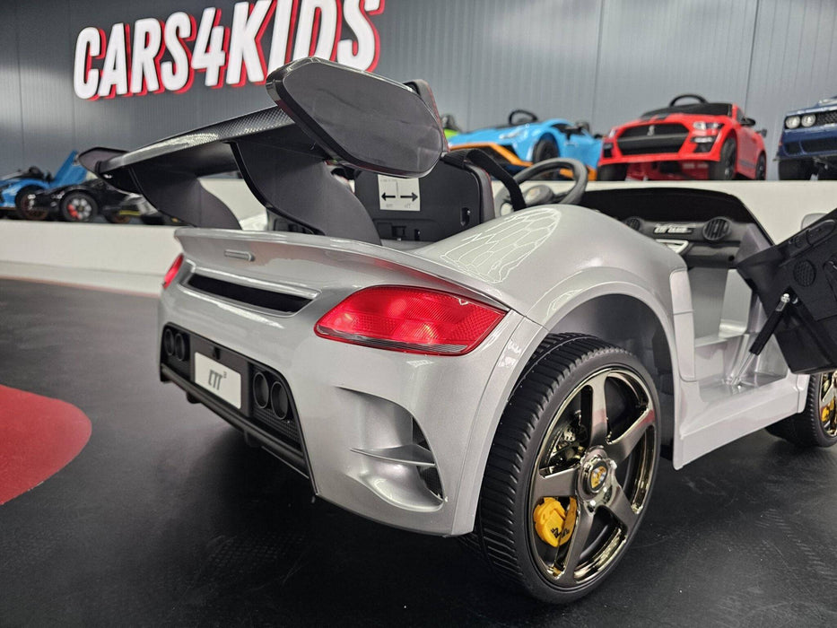 Auto Elettrica per Bambini Porsche RUF 24 V – 2 Posti – Argento Metallizzato