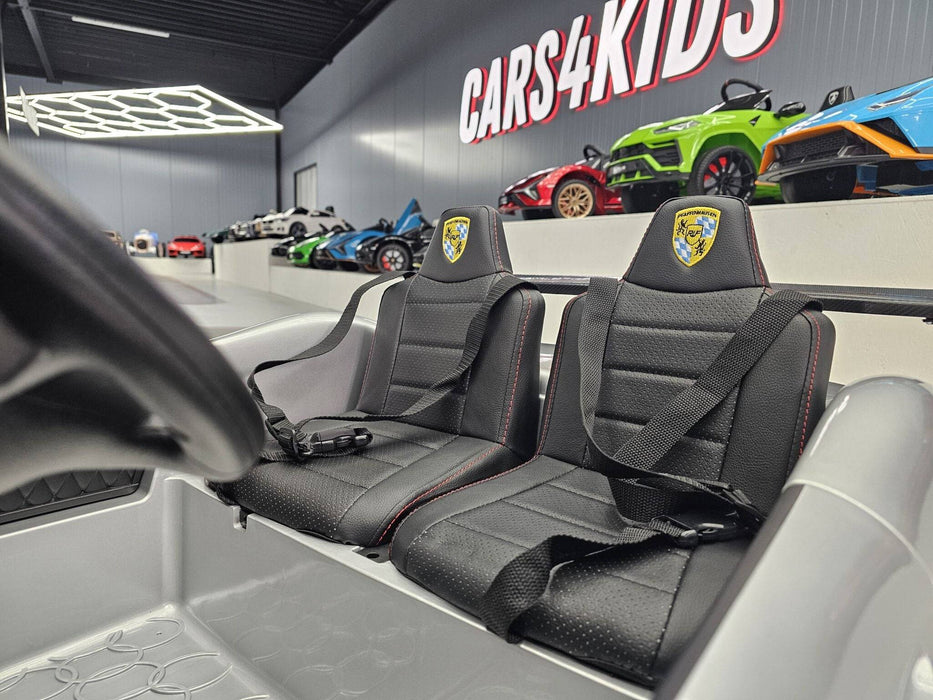 Auto Elettrica per Bambini Porsche RUF 24 V – 2 Posti – Argento Metallizzato