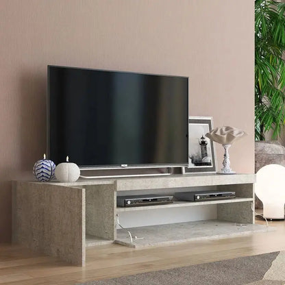 Porta TV con 1 anta + anta ribalta in stile DAIQUIRI cemento Porta tv Italy Web forniture   