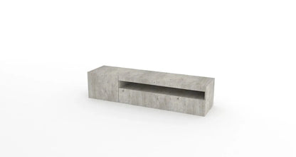 Porta TV con 1 anta + anta ribalta in stile DAIQUIRI cemento Porta tv Italy Web forniture   