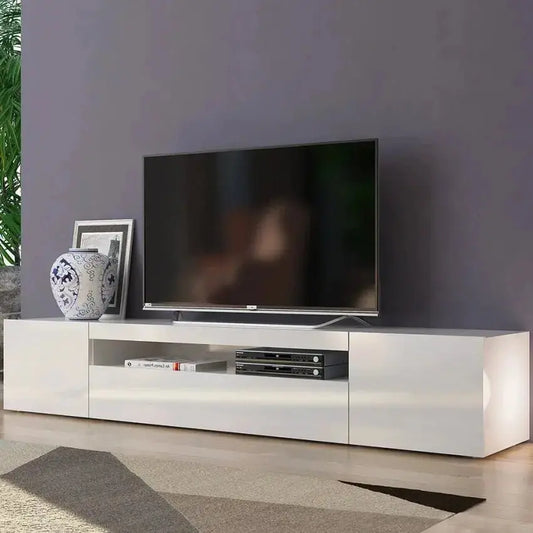 Porta TV con 2 ante + anta ribalta in finitura bianco lucido - DAIQUIRI Porta tv Italy Web forniture   