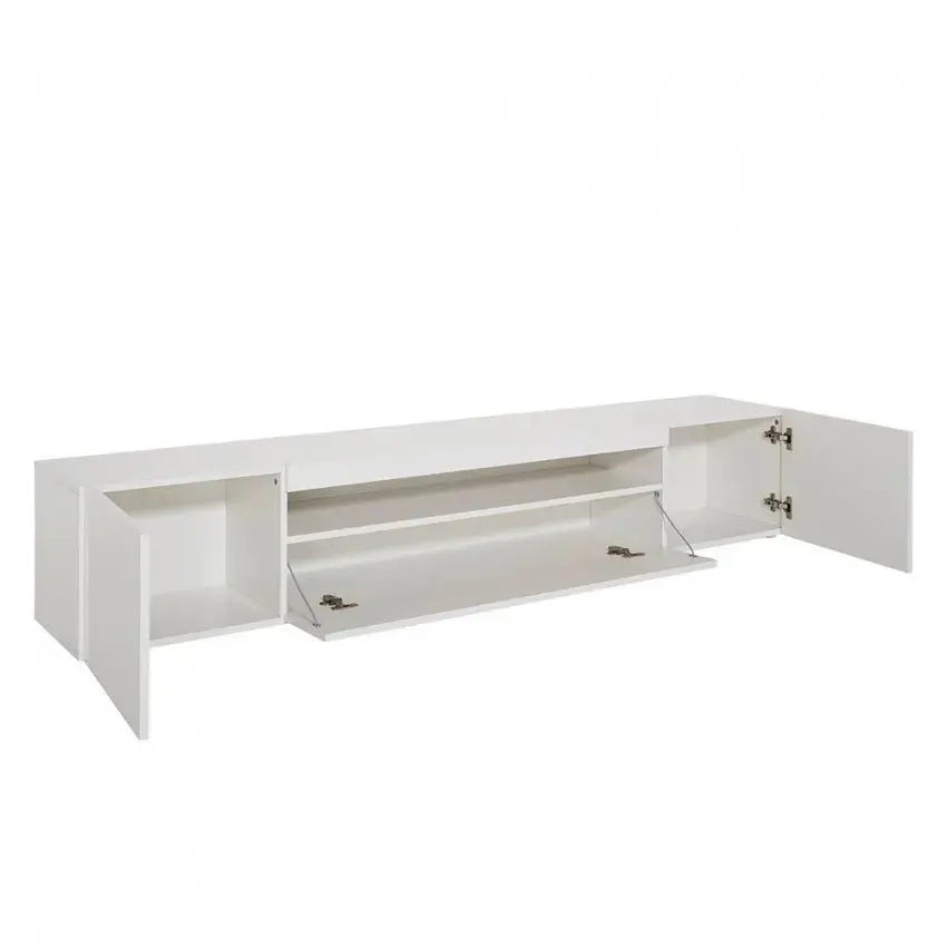 Porta TV con 2 ante + anta ribalta in finitura bianco lucido - DAIQUIRI Porta tv Italy Web forniture   
