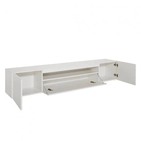 Porta TV con 2 ante + anta ribalta in finitura bianco lucido - DAIQUIRI Porta tv Italy Web forniture   