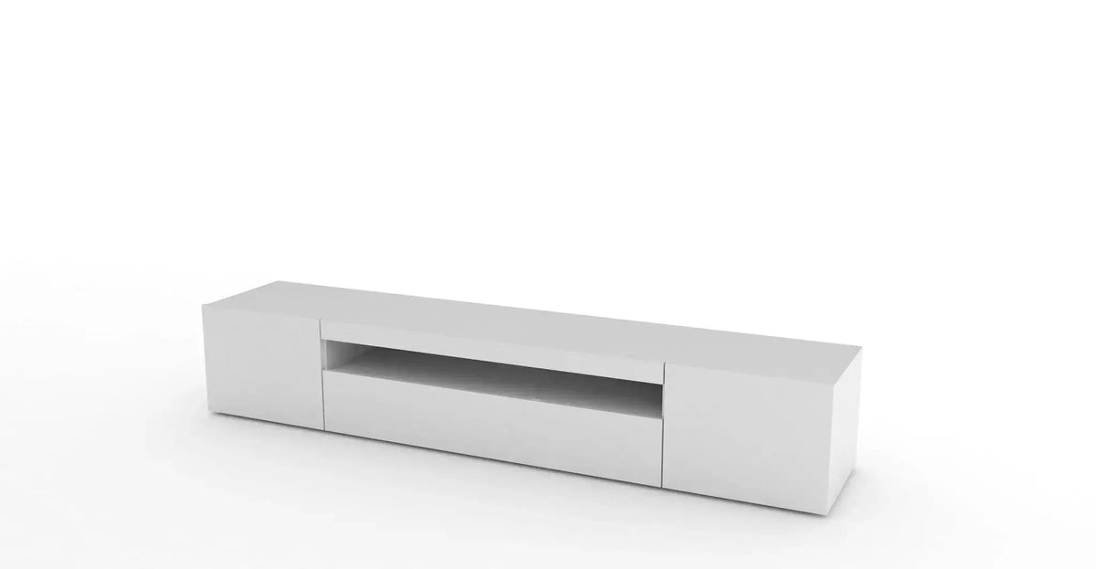 Porta TV con 2 ante + anta ribalta in finitura bianco lucido - DAIQUIRI Porta tv Italy Web forniture   