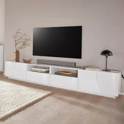 Porta TV in Bianco Laccato Alien Lowboard 260 x 43 x 46 cm Porta tv Italy Web forniture   