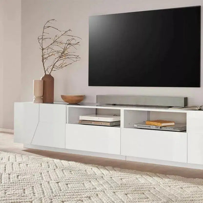 Porta TV in Bianco Laccato Alien Lowboard 260 x 43 x 46 cm Porta tv Italy Web forniture   
