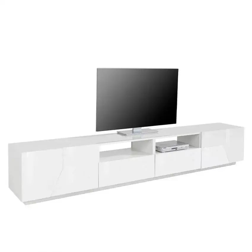 Porta TV in Bianco Laccato Alien Lowboard 260 x 43 x 46 cm Porta tv Italy Web forniture   