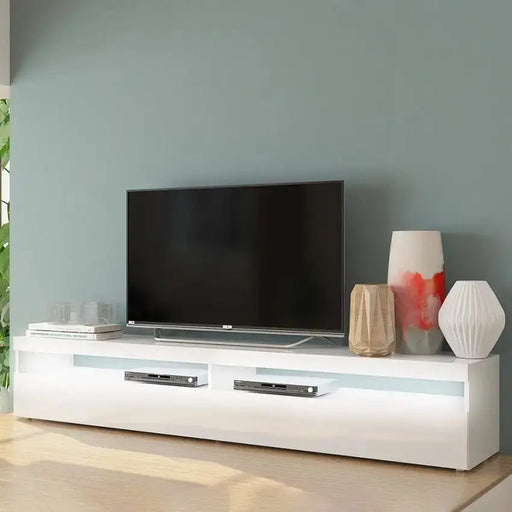 Porta TV BURRATA: elegante soluzione da 200 cm in bianco lucido Porta tv Italy Web forniture   
