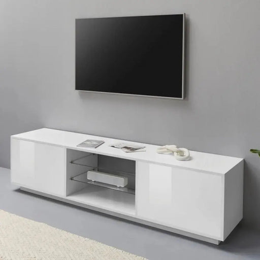 Lowboard Bloom - Porta TV Bianco Laccato 180 x 41,4 x 46 cm Porta tv Italy Web forniture   