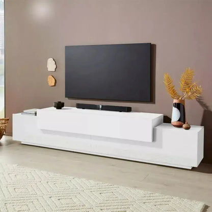Porta TV CORO Bianco Laccato 240cm 240 x 45 x 51,6 cm Porta tv Italy Web forniture   