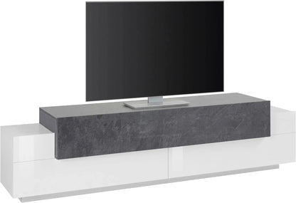 Porta TV Moderno CORO 200 Bianco Lucido - Report Porta tv Italy Web forniture   