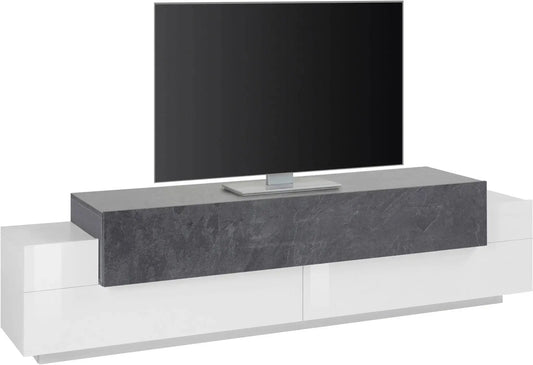 Porta TV Moderno CORO 200 Bianco Lucido - Report Porta tv Italy Web forniture   