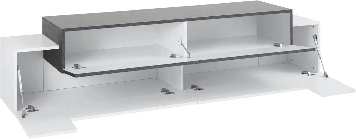 Porta TV Moderno CORO 200 Bianco Lucido - Report Porta tv Italy Web forniture   