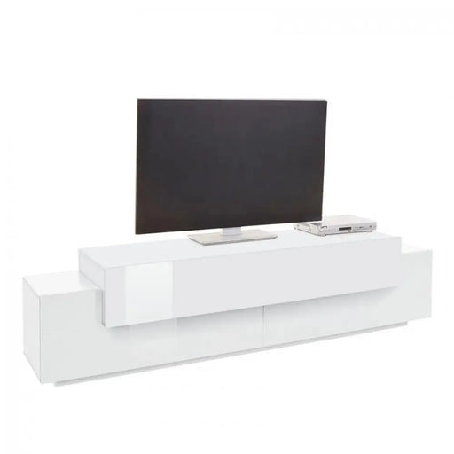 Porta TV Corona Bianco Laccato 200 cm - Dimensioni: 200 x 45 x 51,6 cm Porta tv Italy Web forniture   