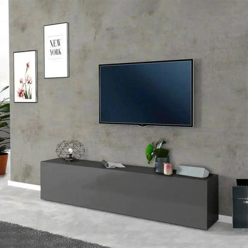 Porta TV Maruska 1 Anta Antracite Opaco - Dimensioni 180 x 30 x 40 cm Porta tv Italy Web forniture   