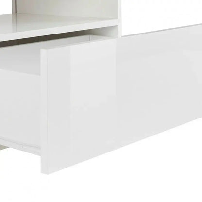Porta TV Vega moderno con 2 ante battente e 1 cassetto - Bianco lucido Porta tv Italy Web forniture   