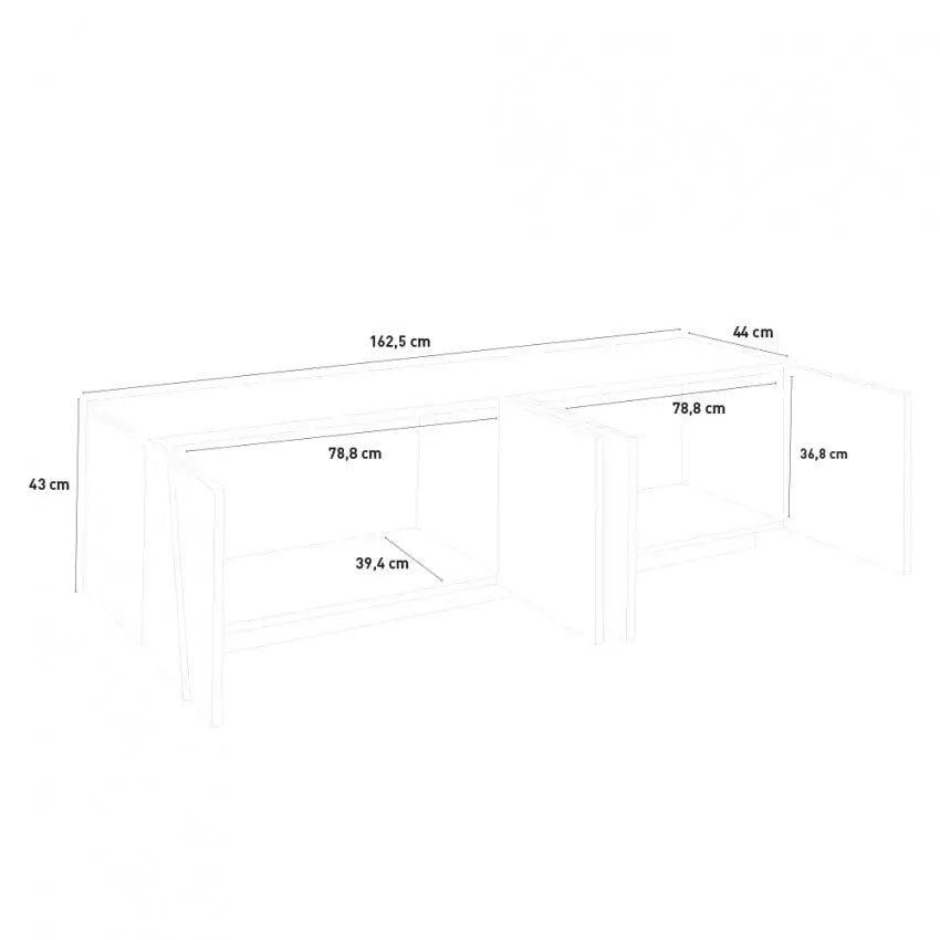 Porta TV moderna a 4 ante battenti in cemento PING Porta tv Italy Web forniture   
