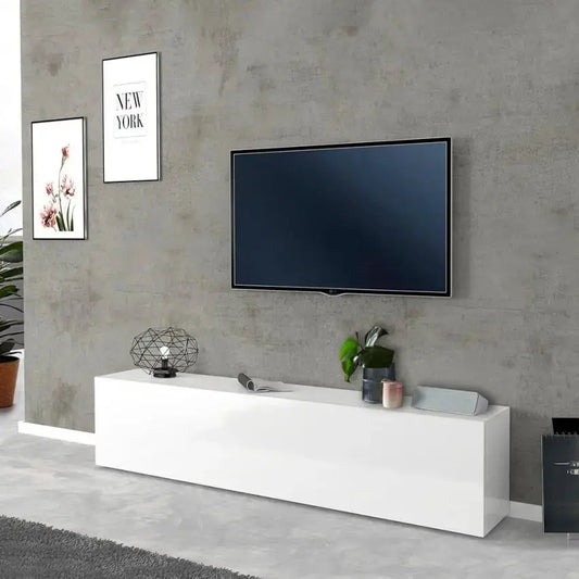 Modern Porta TV 1 Anta a Ribalta Maruska Bianco Lucido Porta tv Italy Web forniture   