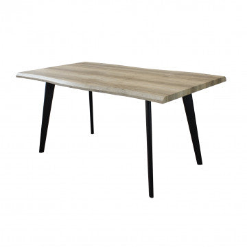 Tavolo piano MDF melaminico 160x90 cm struttura metallo altezza 75
